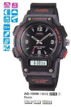 Часы Casio TIMELESS COLLECTION AQ-150W-1BVS