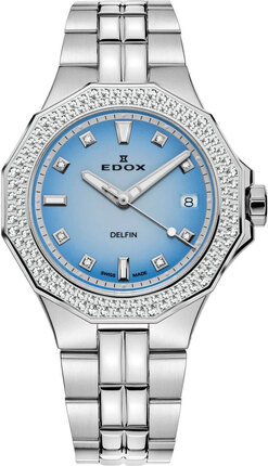 Часы Edox Delfin Diver Date Lady 53020 3D120M BUCND