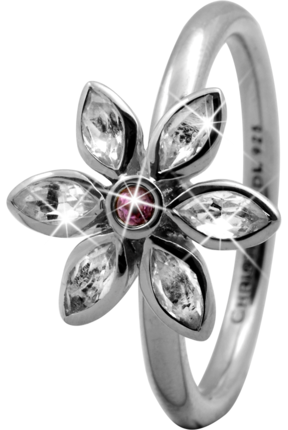 Кольцо CC 800-3.6.A/61 Marquise Flower silver 