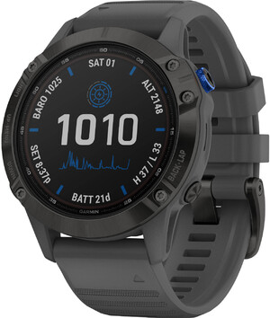 Смарт-часы Garmin fenix 6 Pro Solar Edition Black With Gray Band (010-02410-11)
