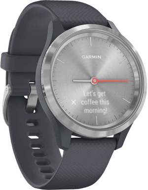 Смарт-годинник Garmin Vivomove 3S Silver Stainless Steel Bezel with Granite Blue Case and Silicone Band (010-02238-20)