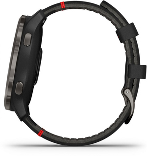 Смарт-часы Garmin Venu 2 Slate with Black Leather Band (010-02430-21)
