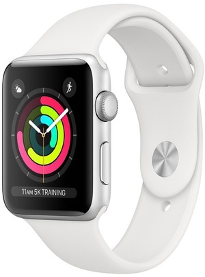 Смарт-годинник Apple Watch Series 3 GPS 38mm Silver Aluminum Case with White Sport Band (MTEY2FS/A)