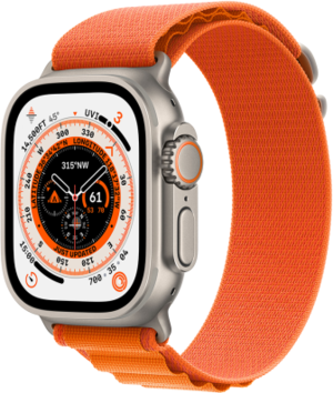 Смарт-годинник Apple Watch Ultra GPS + Cellular 49mm Titanium Case with Orange Alpine Loop L (MQFM3UL/A)