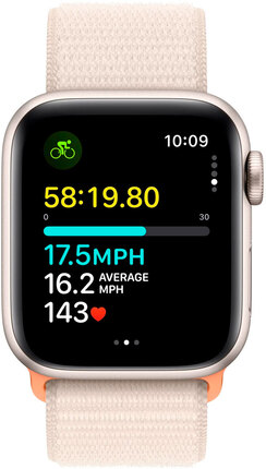 Смарт-годинник Apple Watch SE GPS 40mm Starlight Aluminium Case with Starlight Sport Loop (MR9W3QP/A)