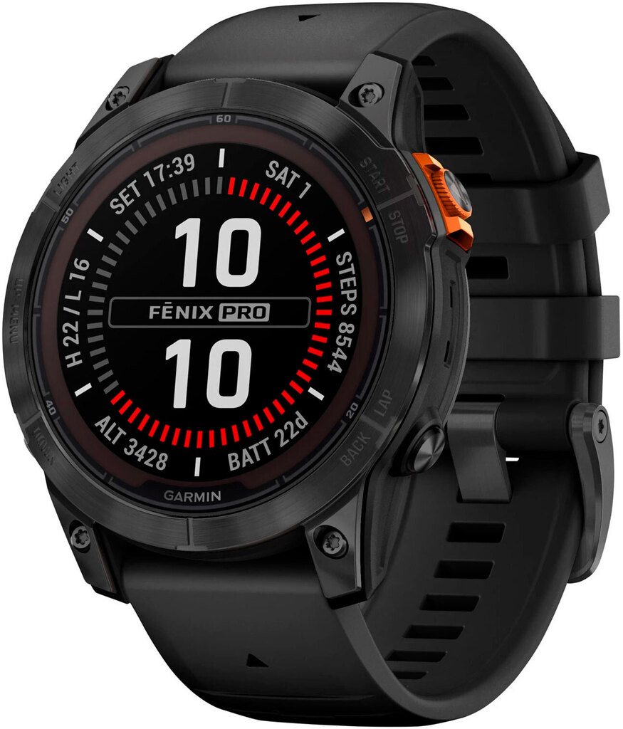

Смарт-часы Garmin fēnix 7 Pro Solar Edition Slate Gray with Black Band (010-02777-01), 010-02777-01